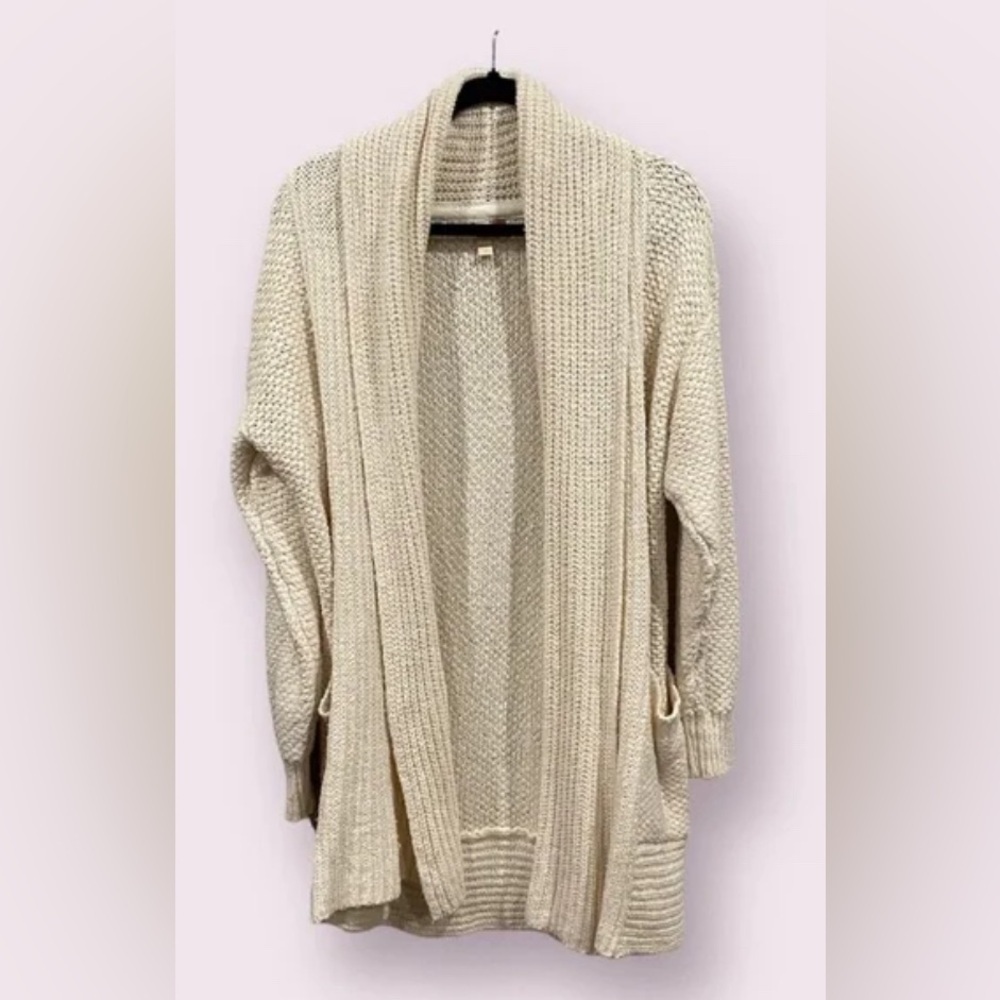 Pilcro and the letter press open cable knit cardigan, Sz S anthropology oversize